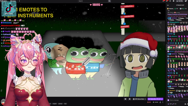 Ironmouse gets visited by Christmas carolers