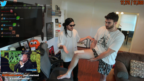 Hasan gets his leg waxed