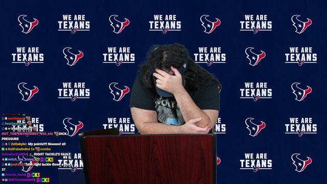 After the Texans lose to the Ravens in the playoffs after being promised the super bowl, a local reporter loses it on the coach.