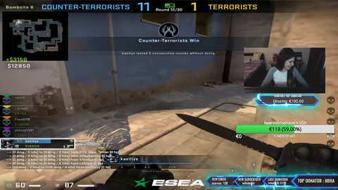 CS:GO female streamer tilted about "girls with the boobs" having more viewers than her.