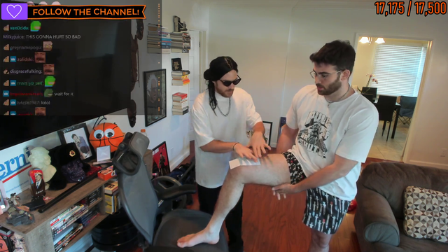 James Marco St Marco waxes Hasan's leg