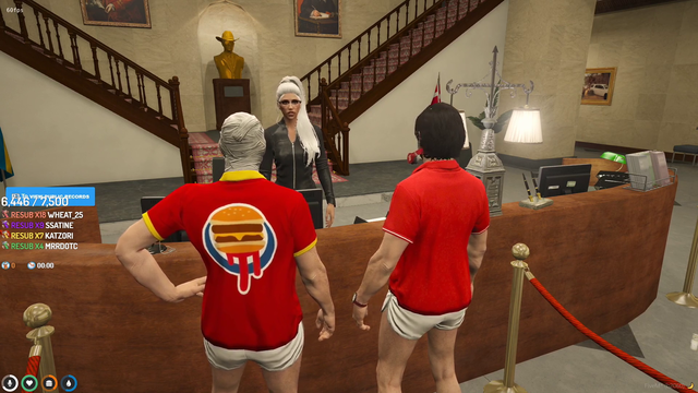 The Burger Shot employees holding the line