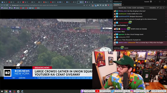 Kai gets swarmed at his NYC giveaway