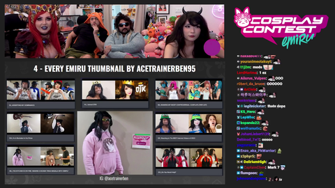 A person in Emi's contest cosplayed all of her 400 thumbnails