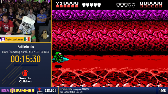TheMexicanRunner just completed the first ever deathless Turbo Tunnel blindfolded, live, in a marathon, with 20,000 viewers.