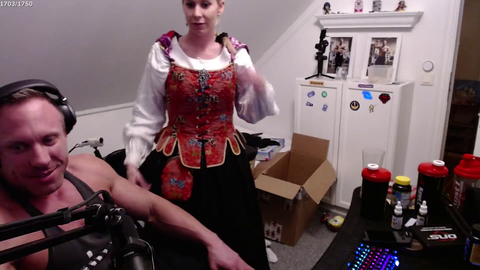 Knut's girlfriend shows her traditional Norwegian Dress (aka "Bunad")