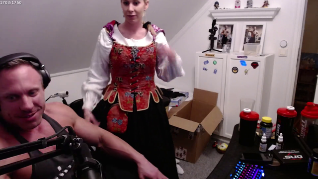 Knut's girlfriend shows her traditional Norwegian Dress (aka "Bunad")