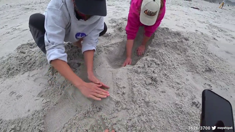 maya gets stream snipped on the beach