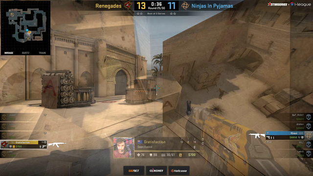 CS GO pro player fliping the finger on tournament