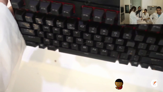 Chance's keyboard gets a thorough cleaning