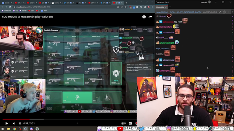 Hasan says XQCs chat is funnier than his.