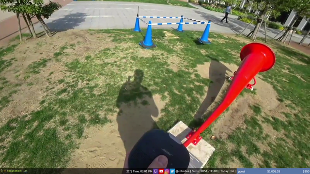 rob finds a megaphone in yokohama, chat has a field day