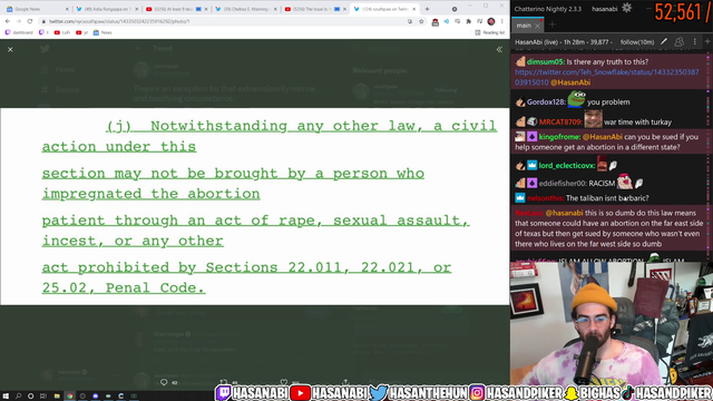 Hasan encourages his chat to DDOS Pro-Life websites