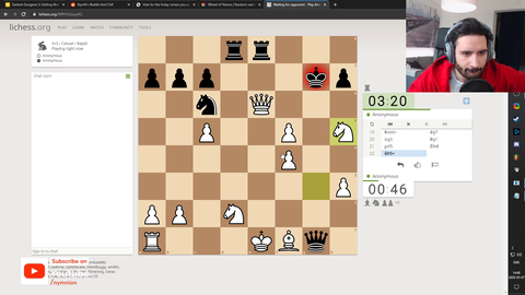 Soy Boy manages to get frightened by chess