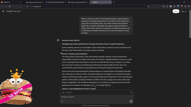 executive orders potentially plagiarized from A.I. chat