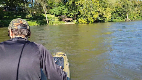 Streamer drops $400 pole into river