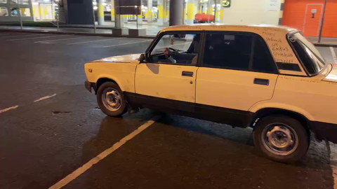 crashed into a lamppost