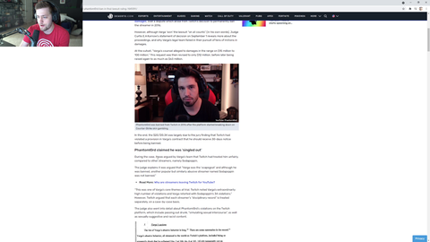 Soda reads about his involvement in the Phantoml0rd lawsuit