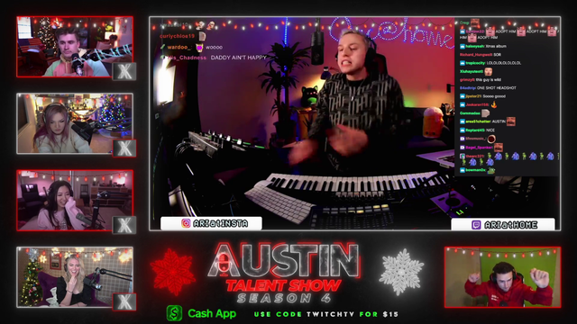 Austin's show 2nd place finalist ARIatHOME does an amazing performance, and gives a shout out to hasan