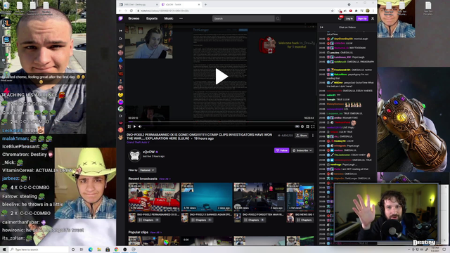 Destiny's take on streamers thinking they are getting canceled