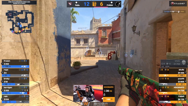 Skullz 1v4 clutch vs Faze to keep the game alive.