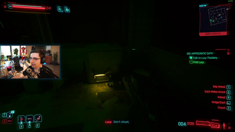 Shroud convinces a cyberpunk npc to leave her patient