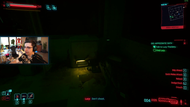 Shroud convinces a cyberpunk npc to leave her patient