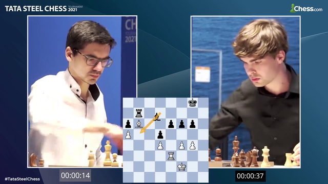 Tata Steel Chess final round ending between two Dutch players in 36 years