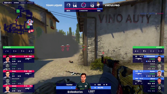 The chickens dance during the retake