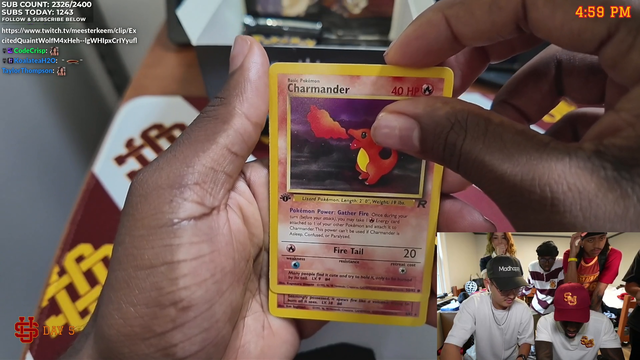 Kai pulls a 1st Edition Charizard first attempt on Keems stream