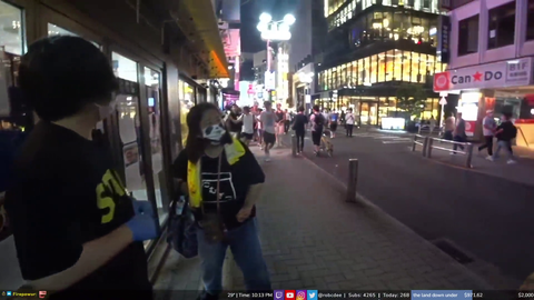 Robcdee gets accidentally stream sniped when lining up to hug a Japanese porn star.