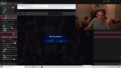 Erobb shows off the 3 Stages of being a Cowboys Fan.