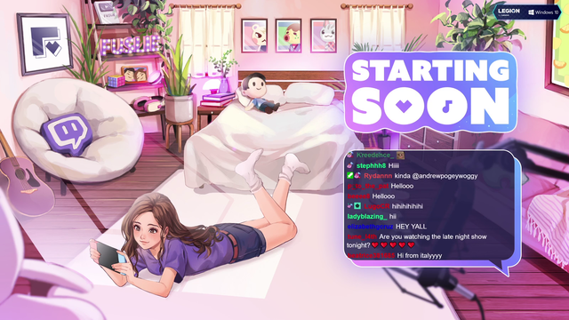 Fuslie starts her stream to SHEEEESH