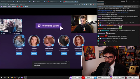 Hasan's reaction to seeing the Fansly ad for the first time.