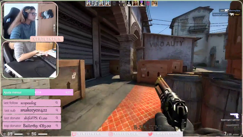 Handicapped female streamer plays CS:GO better than the rest of us.