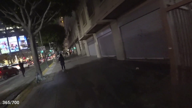Police SUV on fire in downtown LA