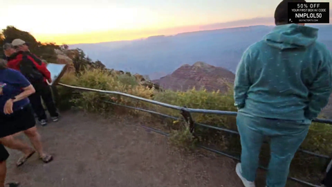 Brittt cries at the Grand Canyon
