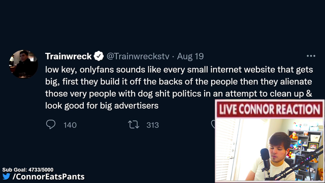 Connor on TrainWrecks takes