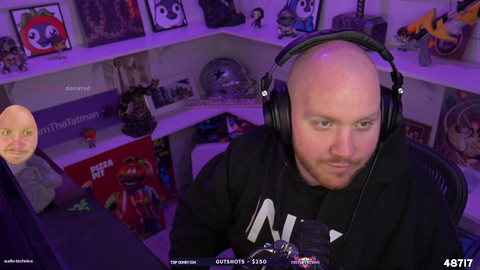 Tim realizes he has a dent in his head from wearing headphones