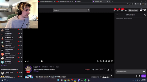 xQc checks Pokimane's stream