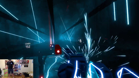 Dyrus passes Through the Fire and Flames on Beat Saber for the first time Pog