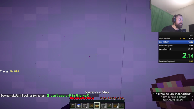 Forsen nether sub 3 seconds