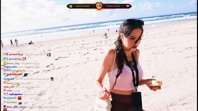 Lydia Violet gets attacked by sea gulls in Australia