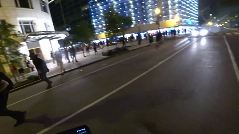 Rioters looting LIVE yell at streamer