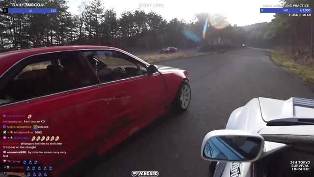 Tandem drifting in Fukushima, Japan.