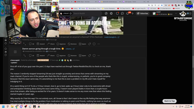 Asmongold taking a break from streaming