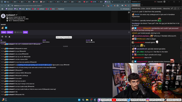Hasan finds New Orleans terrorist's niece in his chat, interviews her on stream later