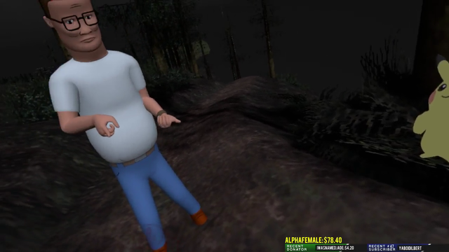 Hank Hill snorts the ground