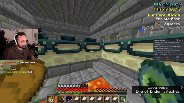 Squeex attempts to kill the Ender Dragon
