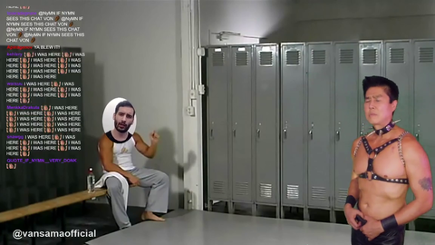 NymN meets Van in the locker room
